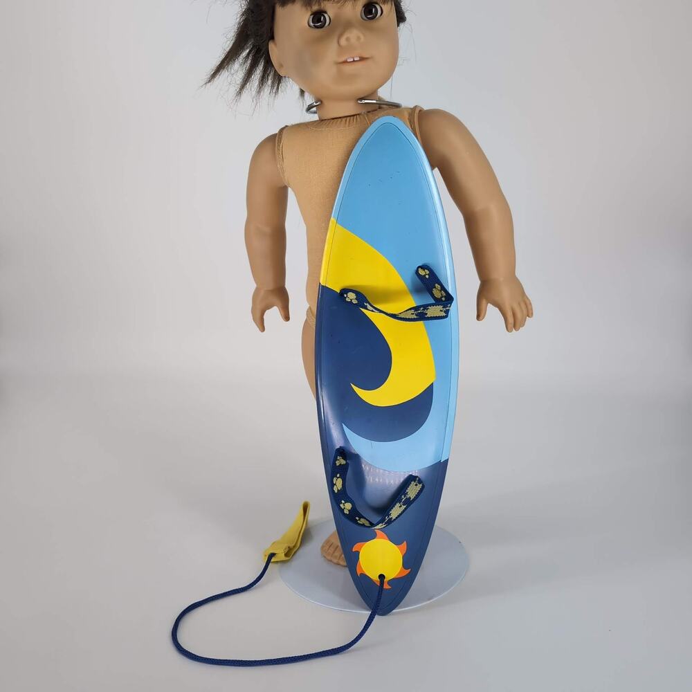 Build A Bear Workshop Blue & Yellow Catch A Wave 13" Surfboard with Strap - GUC - Picture 1 of 10